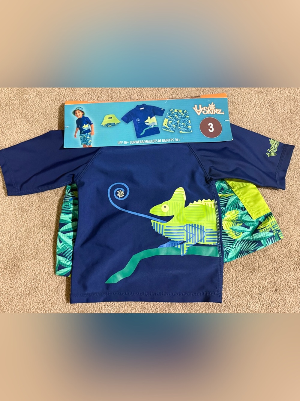 UV Skinz 3 piece swim set size 3